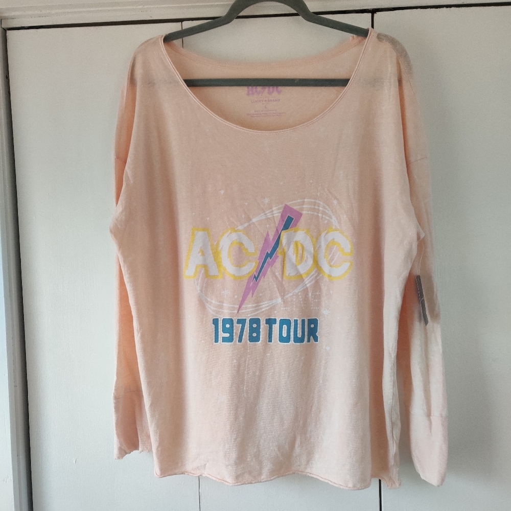 Lucky Brand AC/DC top in size L, new with tags